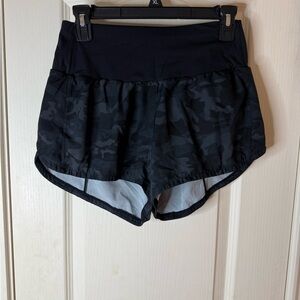 Black Camouflage Women's Athletic Shorts